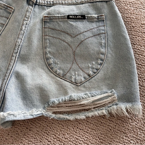 Rolla's x American Threads light wash Duster Short In Layla Bleach - Picture 8 of 11